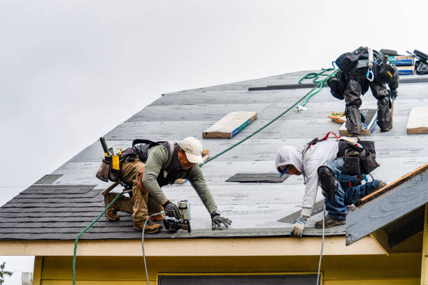Professional Gutter Installation technician working in Alstead, NH